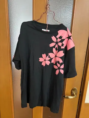 미사용 새상품 Canterbury 럭비 일본 대표 벚꽃 로고 T셔츠 블랙 XL