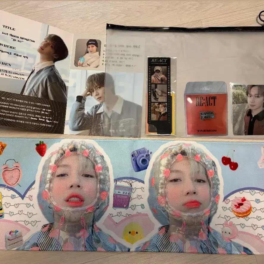 샤이니 태민 팬미팅 리액트 굿즈 뱃지 포토카드 포카 / 비공 슬로건