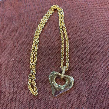 [ CHIEKO+ ] heart stock necklace gold