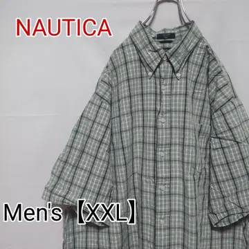 S17 [US 수입] NAUTICA 노티카 반팔 셔츠 [남성용 XXL] 체크