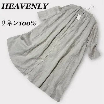 HEAVENLY 헤븐리 밴딩넥 2WAY 개더 원피스 린넨 100