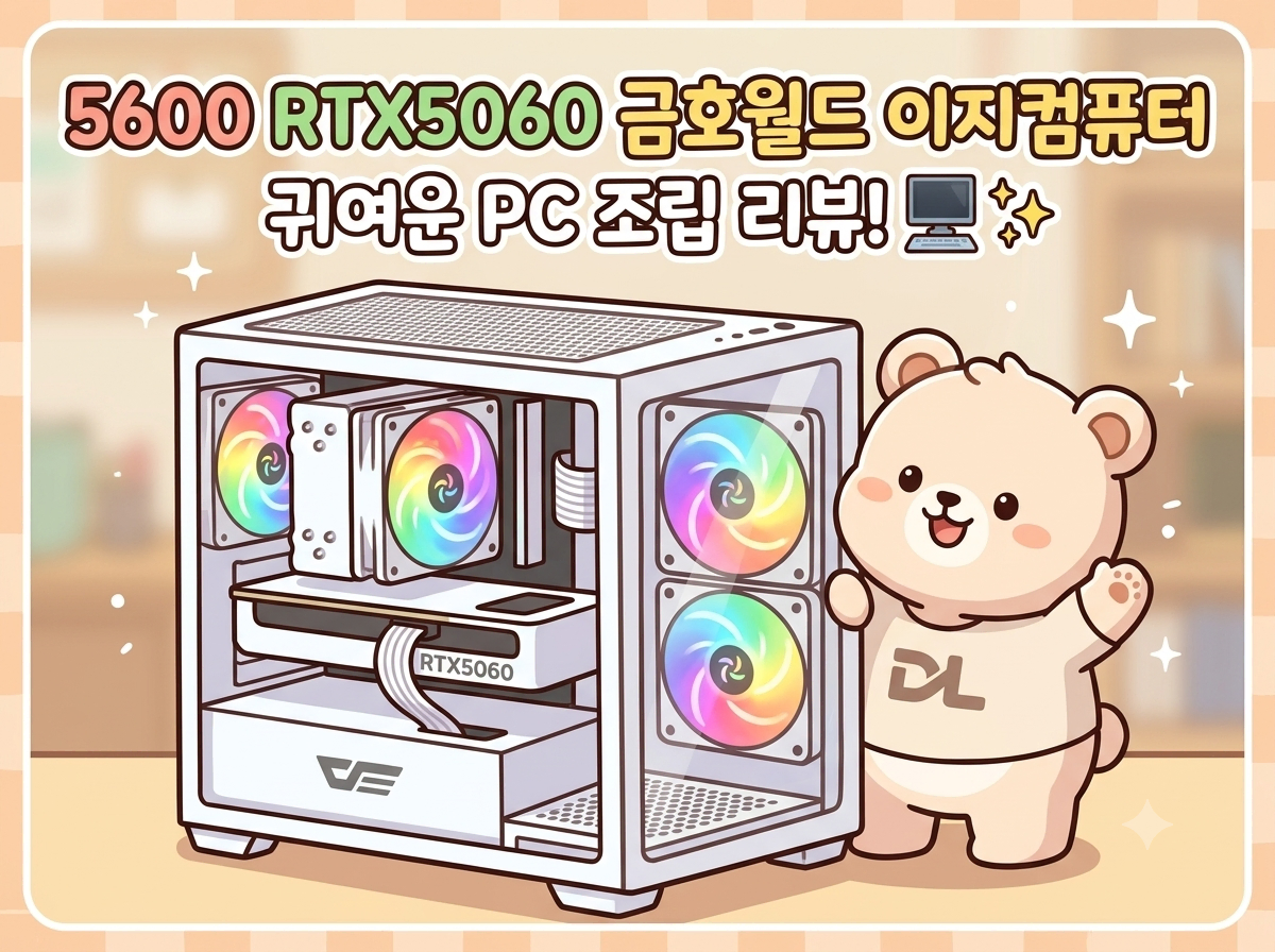 광주 금호월드 게이밍PC AMD 5600 RTX 5060 화이트 조립컴퓨터