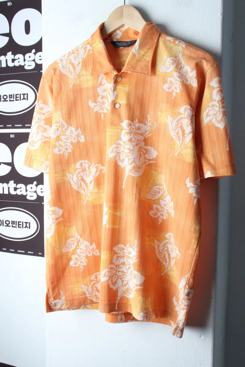 (L-XL) 먼싱웨어 반팔 카라 티셔츠 골프 하와이안-H37829