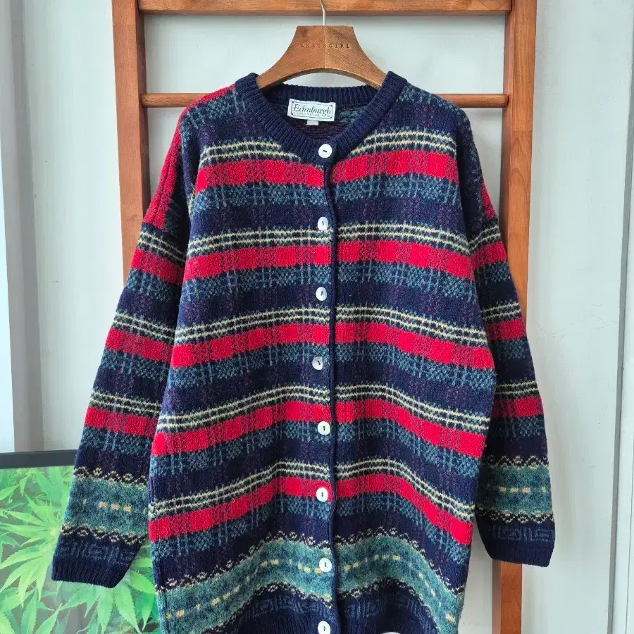 (JPN VTG) 스코틀랜드 패턴 가디건