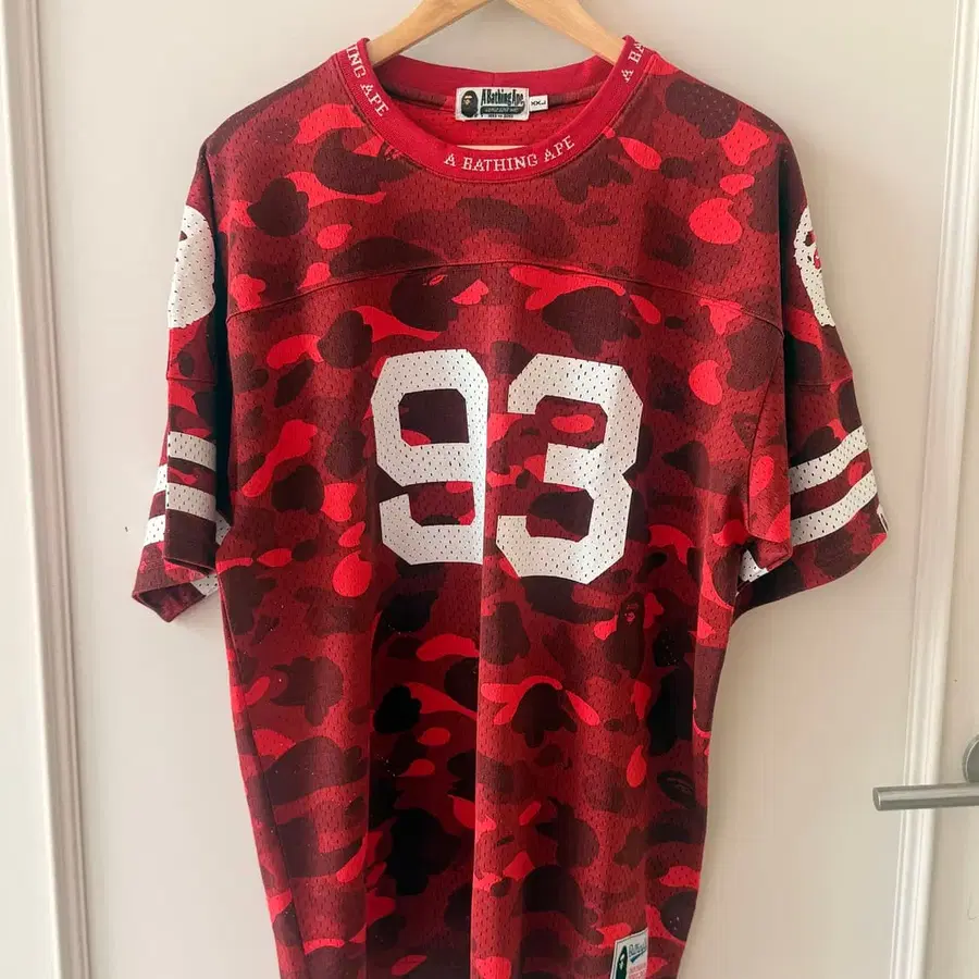 베이프(A Bathing Ape BAPE) 메쉬 카모 풋볼 티셔츠 2xl