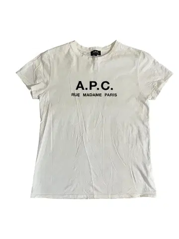A.P.C. 로고 프린트 T셔츠 화이트