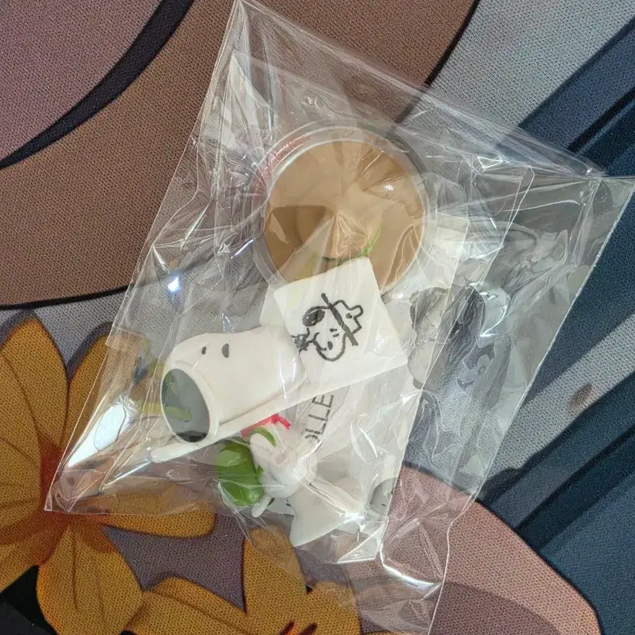 (정품)스누피 피규어 가챠 깃발