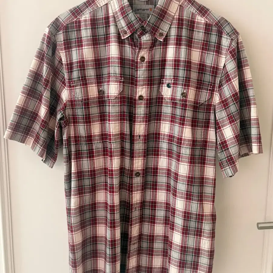 칼하트(Carhartt) 체크 반팔 셔츠