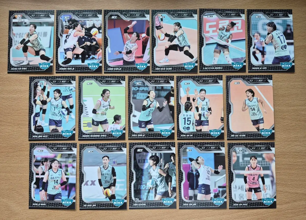 2022-23 SCC KOVO GS칼텍스 베이스카드 16장세트 판매합니다.