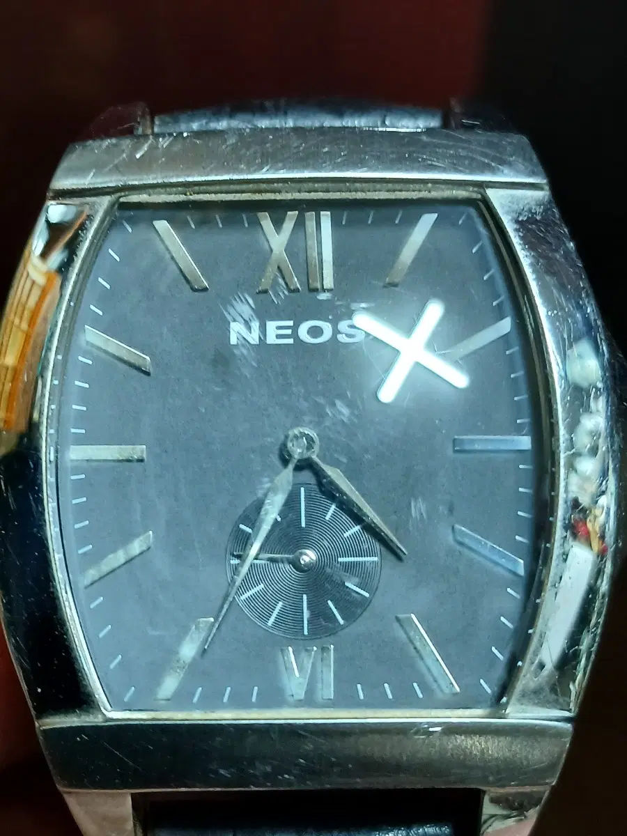 NEOS 시계 블랙 가죽
