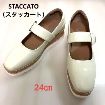 [ 새상품급 ] STACCATO 토토 벨트 플랫폼 통굽 메리제인 24