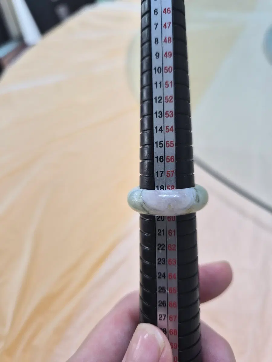 벚꽃 마노옥반지