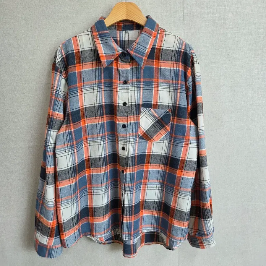 남성 체크 긴팔 남방 셔츠 2XL JJ3667