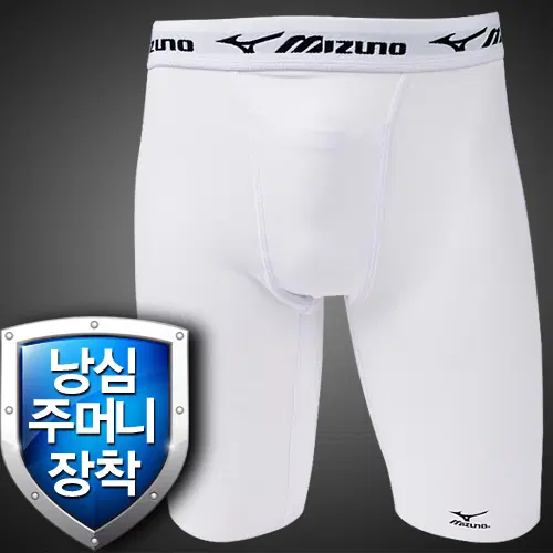 미즈노 슬라이딩 팬츠 남자 레깅스 5부 타이즈 화이트 350126 / S