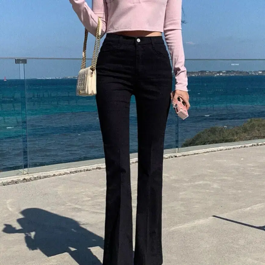 @새상품@ 세컨드세컨 자체제작 레직기부츠컷 xs블랙,아이보리