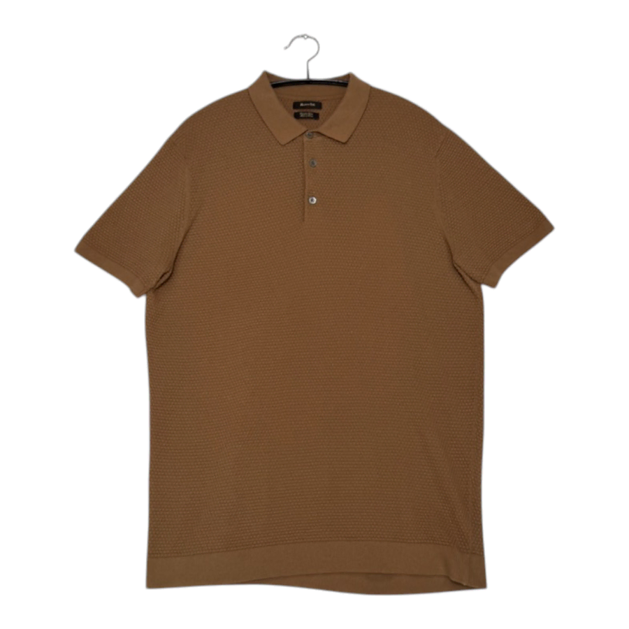 마시모두띠 Massimo Dutti 브라운 와플 니트 카라티 L
