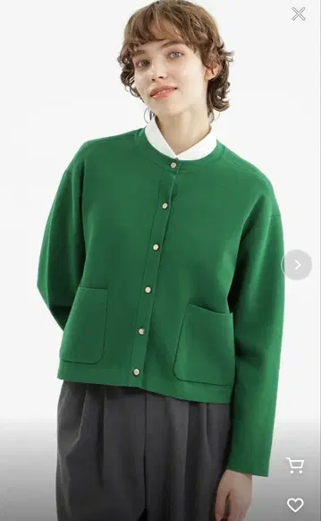 새상품급 매킨토시 철학 가디건 밀라노 리브 노카라 자켓