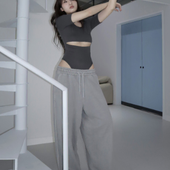 클라따 SWIM SLIT T 챠콜