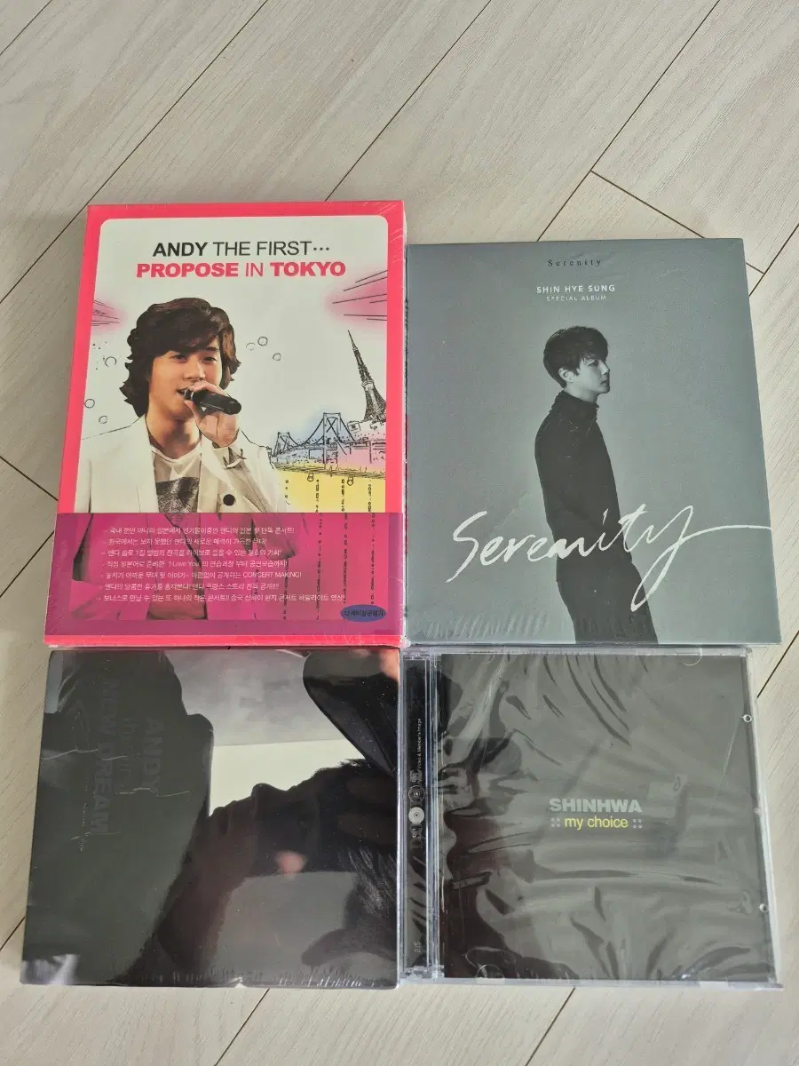 미개봉 앤디 프로포즈 인 도쿄 DVD, 뉴 드림 + 신혜성 Serenity + 신화 my choice CD