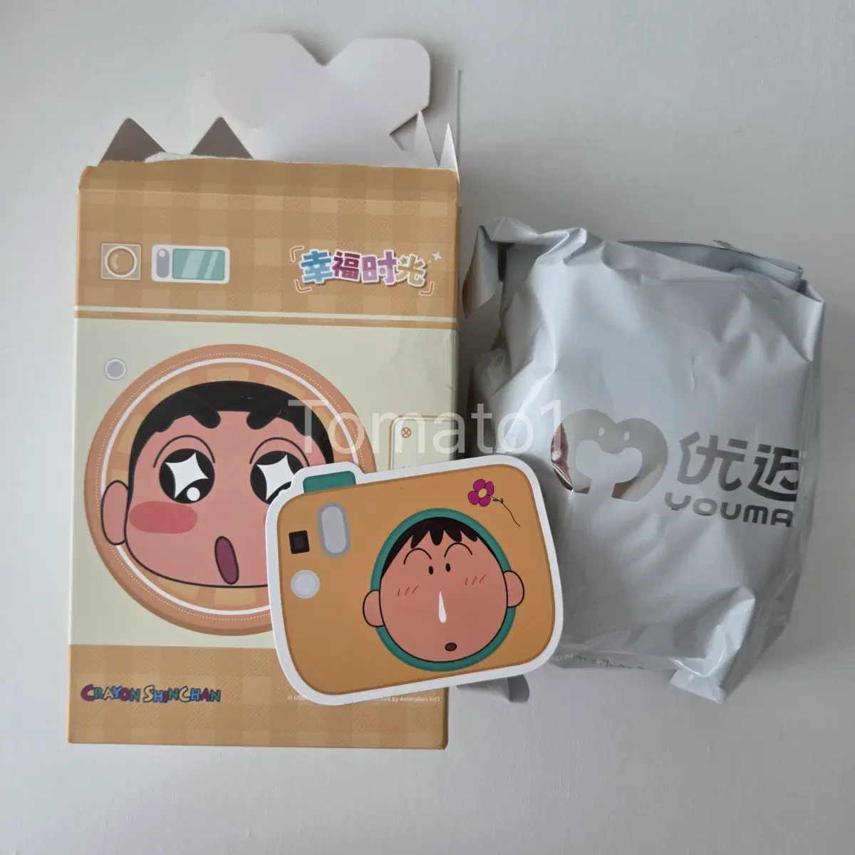 짱구는 못말려 카메라 모양 크로스백 인형(맹구 캐릭터)