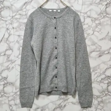 [UNIQLO] 크루넥 가디건 (S) 캐시미어 100% 그레이