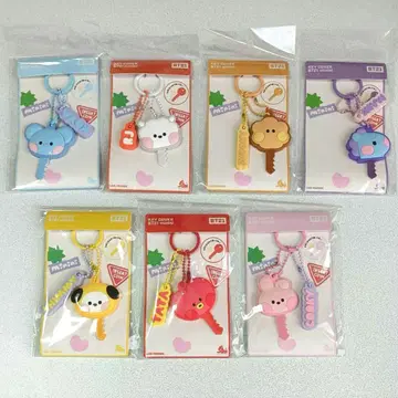 BT21 BTS minini 페이스 키 커버 7개 세트 전원 컴프