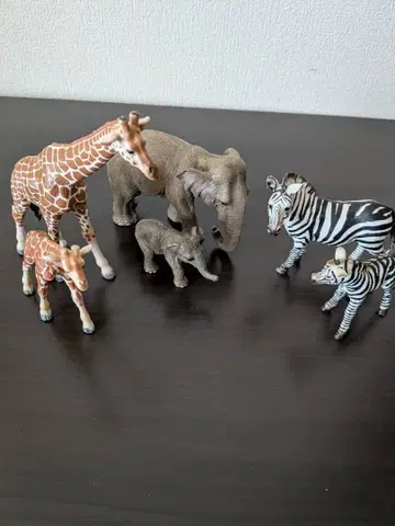 Schleich 동물 피규어 부모 자식 세트 6체