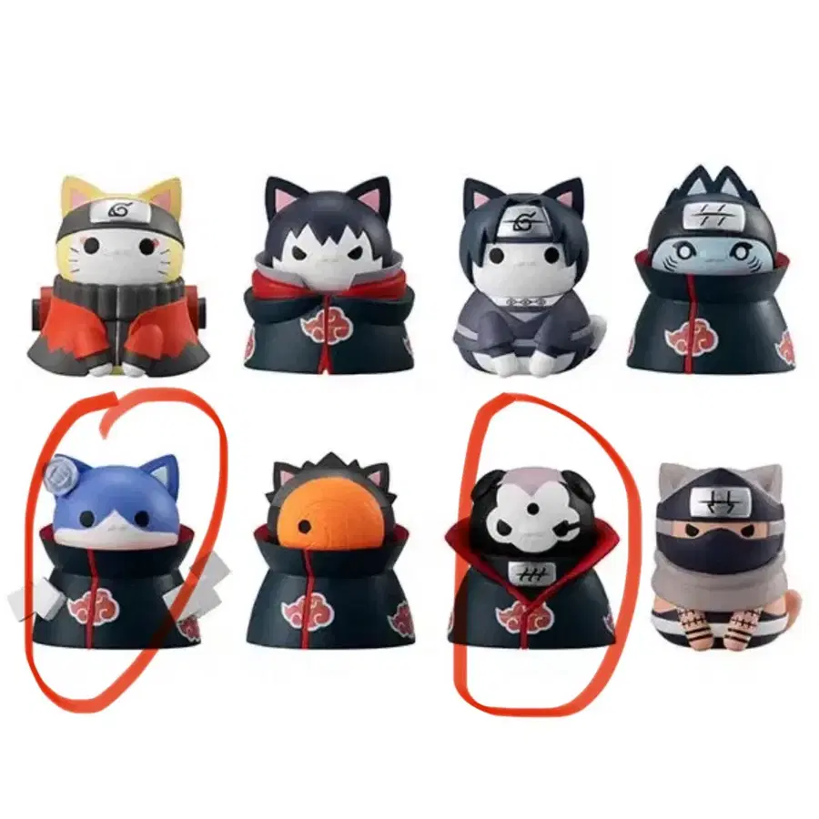 2개 일괄) 메가캣 나루토 아카츠키 피규어