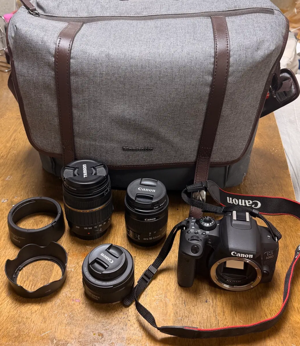 캐논 EOS 800D 카메라 가방 렌즈 포함