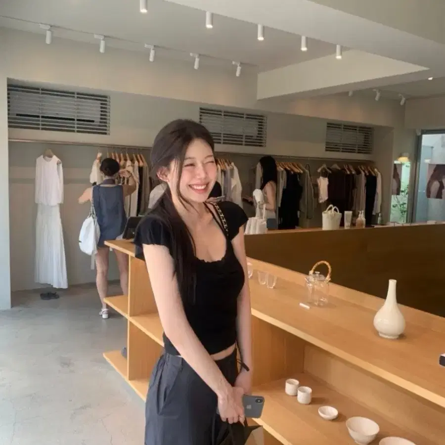 [새상품] 온트 레이어드티 세트 블랙