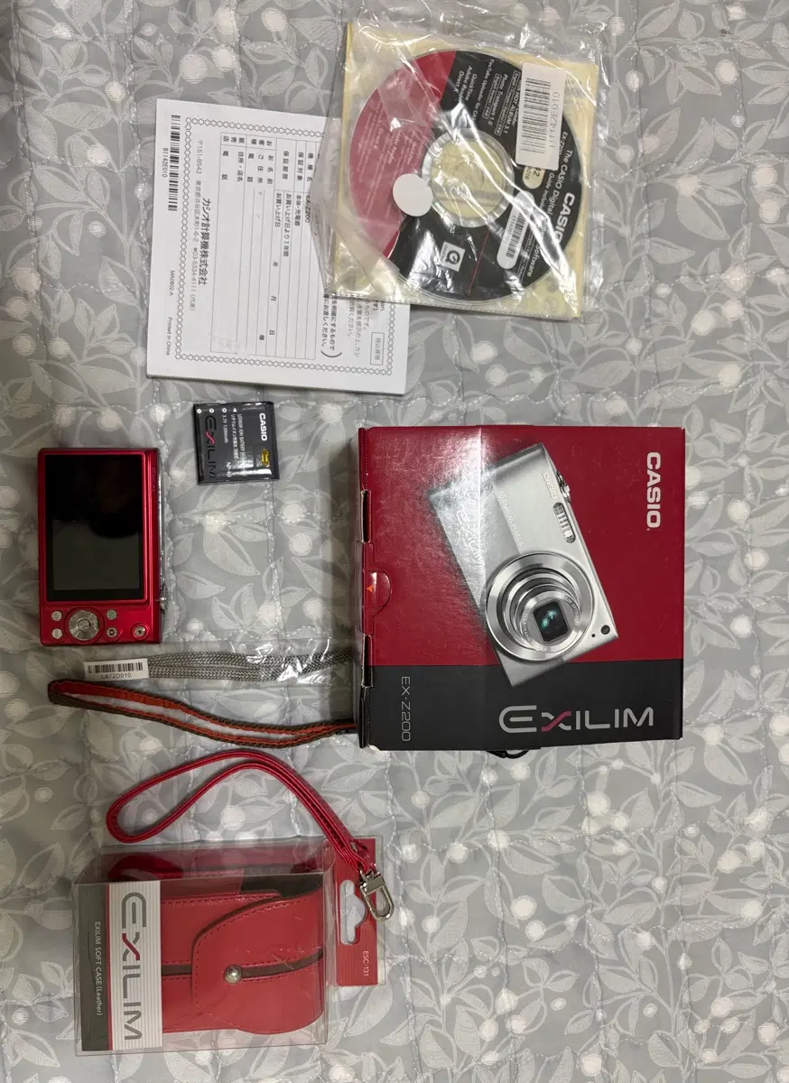 (상태 좋음) 카시오 엑슬림 EX-Z200 레드 카메라