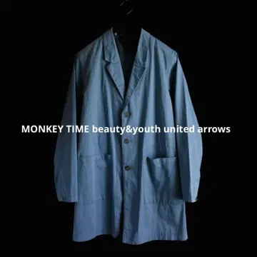 monkey time 린넨 샵코트 엔지니어 코트