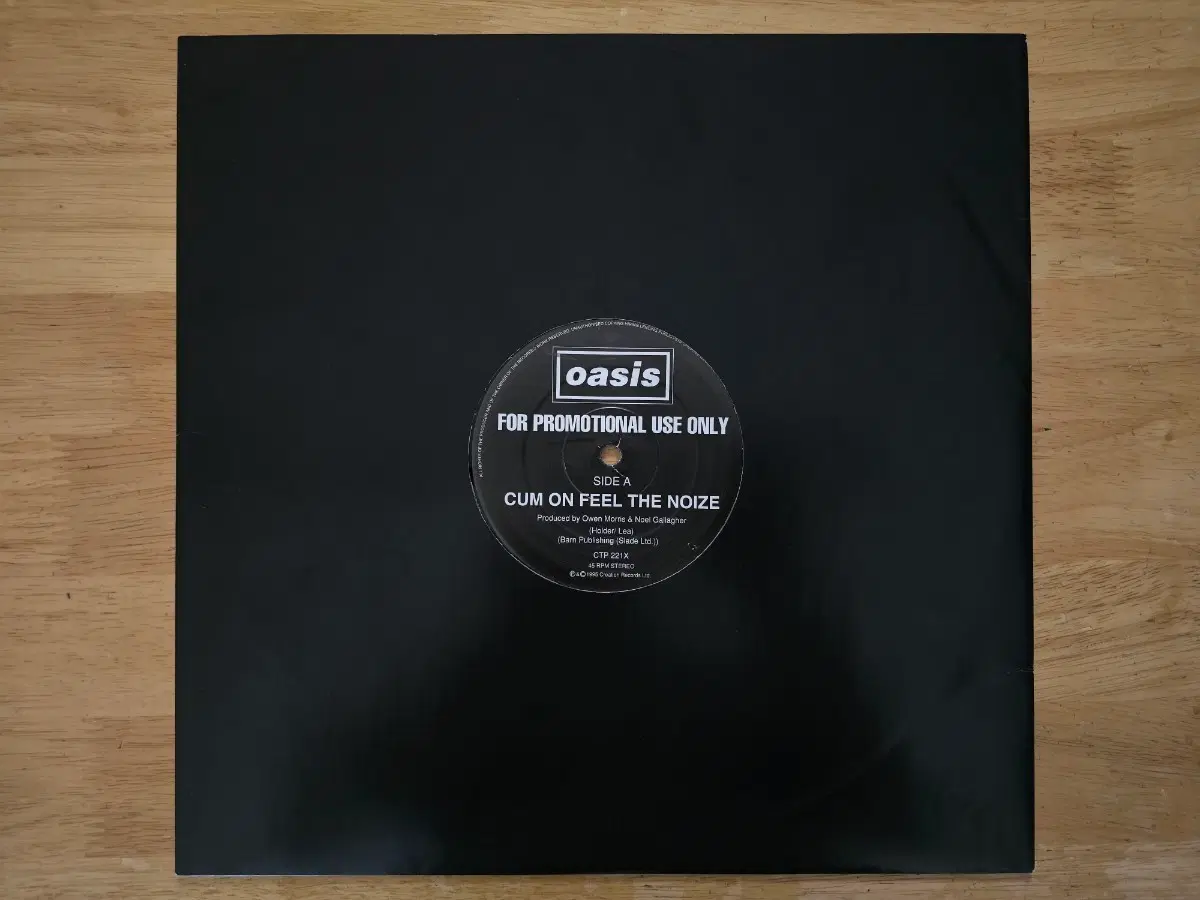 LP 레코드 oasis 오아시스 - Cum On Feel The Noize 영국반 PROMO