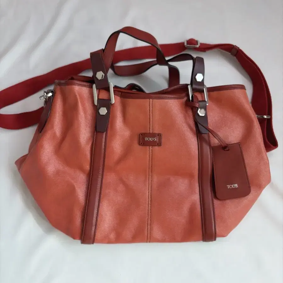TODS 토즈 카프스킨 레더 토트 앤 숄더백