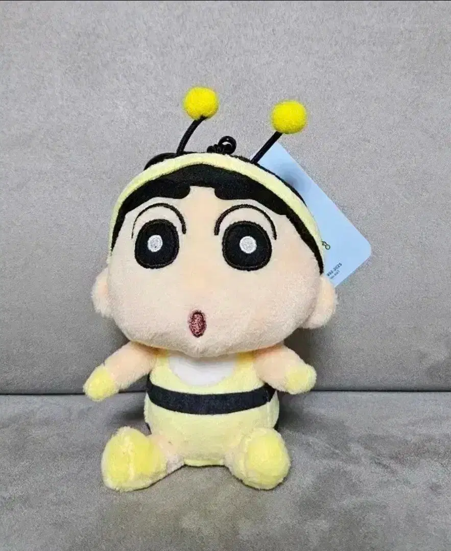 정품 짱구는못말려 꿀벌 짱구 13cm 키링 인형