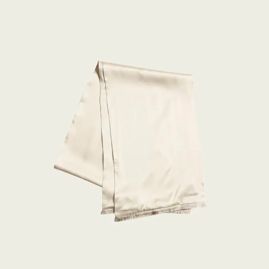 리본빛 실크 스카프 Silk Tassel Scarf Ivory