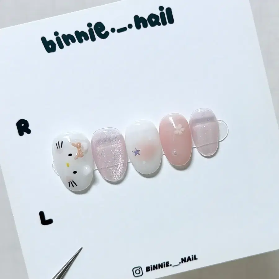 키티 자석 네일팁