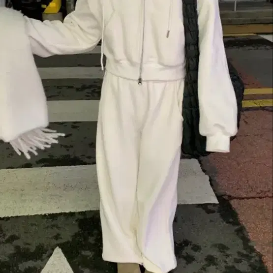 기모 트레이닝세트 화이트