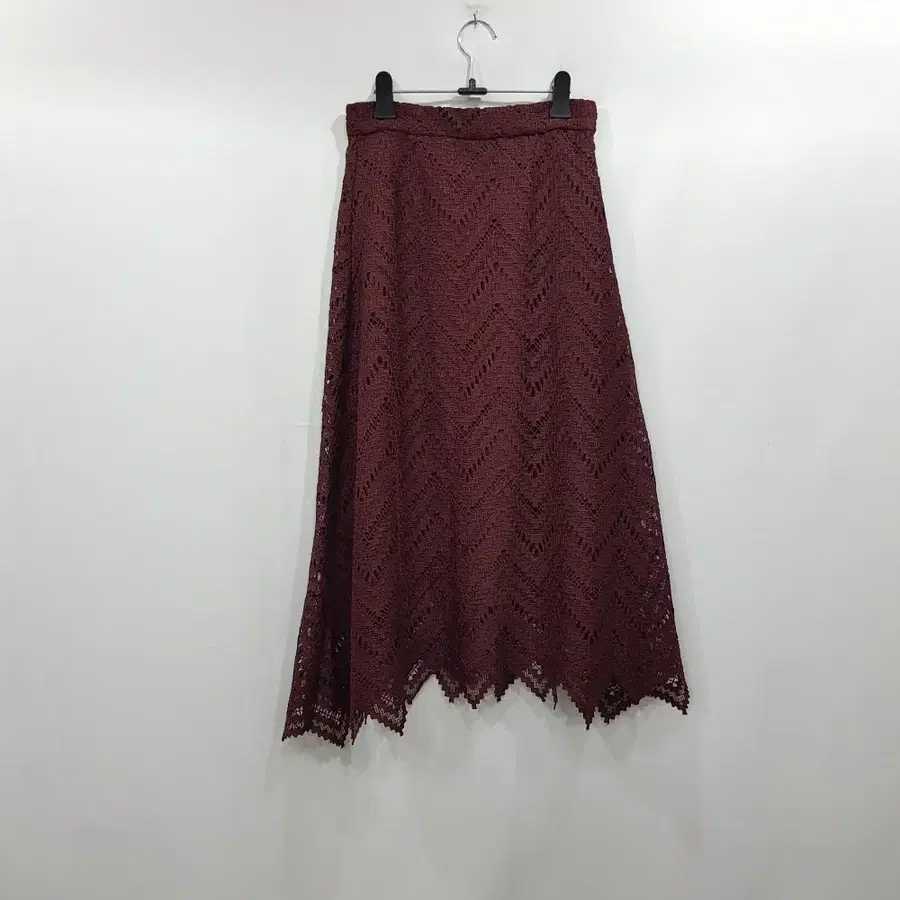 T44 빈티지 크로셰 오피스룩 하객룩 롱 스커트 여S