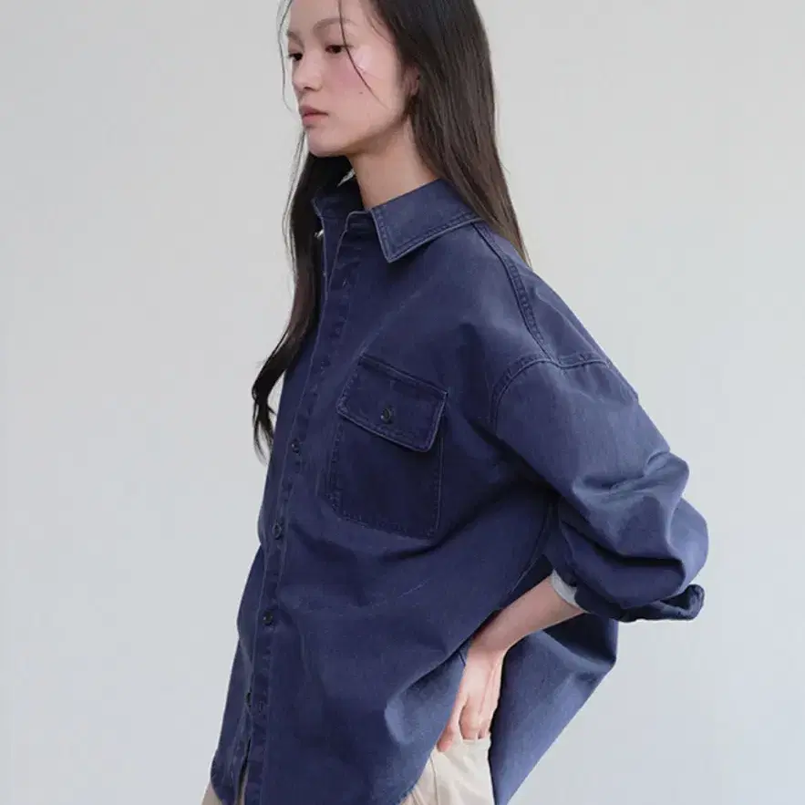 HANE 다잉 코튼 셔츠 자켓