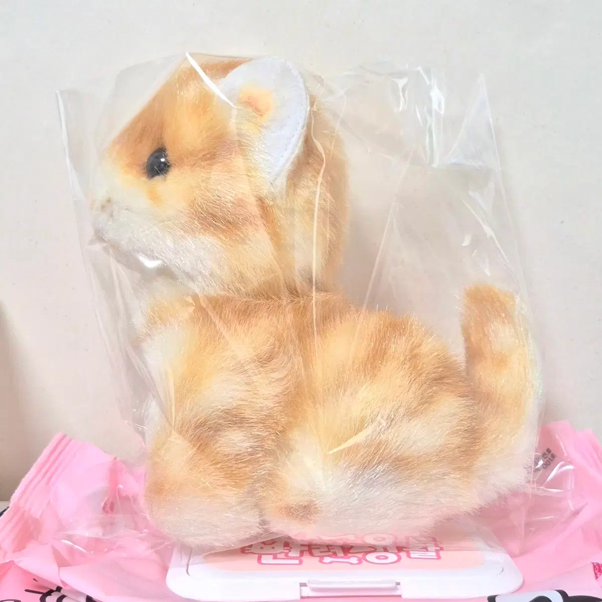 고전 빈티지 살구코 치즈냥 고양이 인형