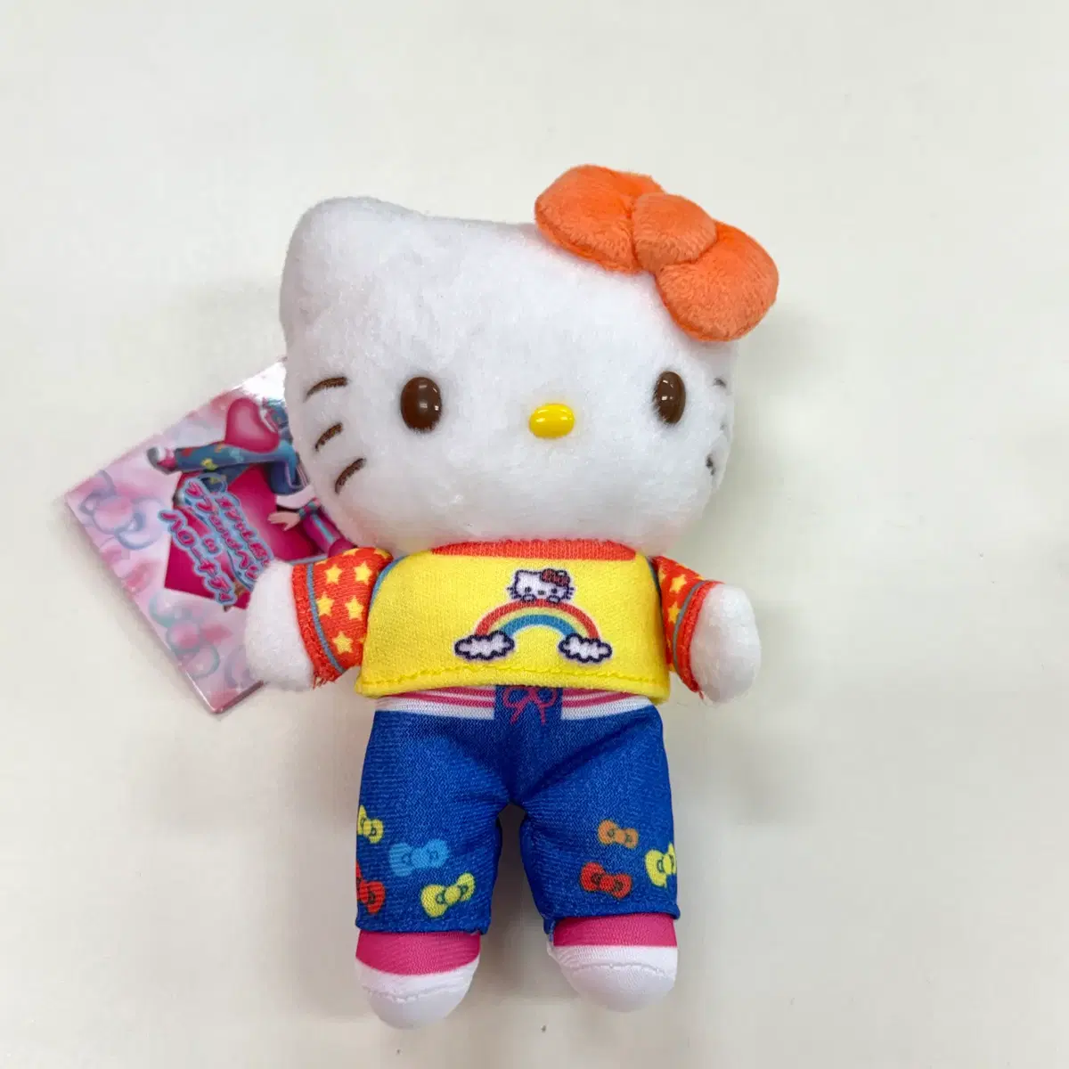 산리오 오샤레 마녀and러브 헬로키티 마스코트 키링 인형 옐로우