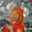 러브라이브 치카 샛주황 단발가발 코스프레