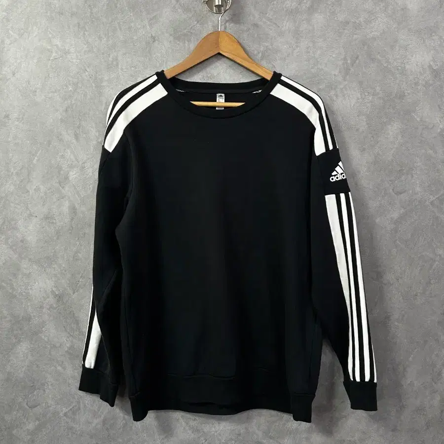 아디다스 삼선 맨투맨 블랙 2XL