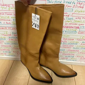 ZARA 가죽 롱 부츠 38