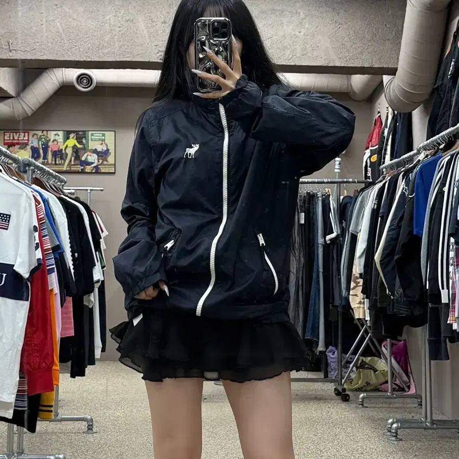 아베크롬비 하이넥 블루종 바람막이 자켓 S274