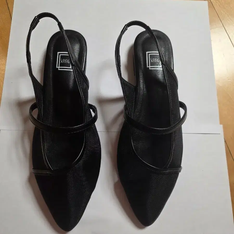 (미착용) 레이지앤느 여성 뮬 슬링백 구두 블랙 245