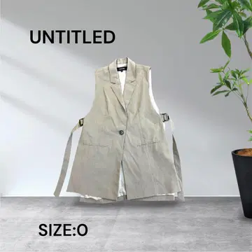 3659 UNTITLED 트렌치풍 린넨 혼방 롱베스트 베이지 0