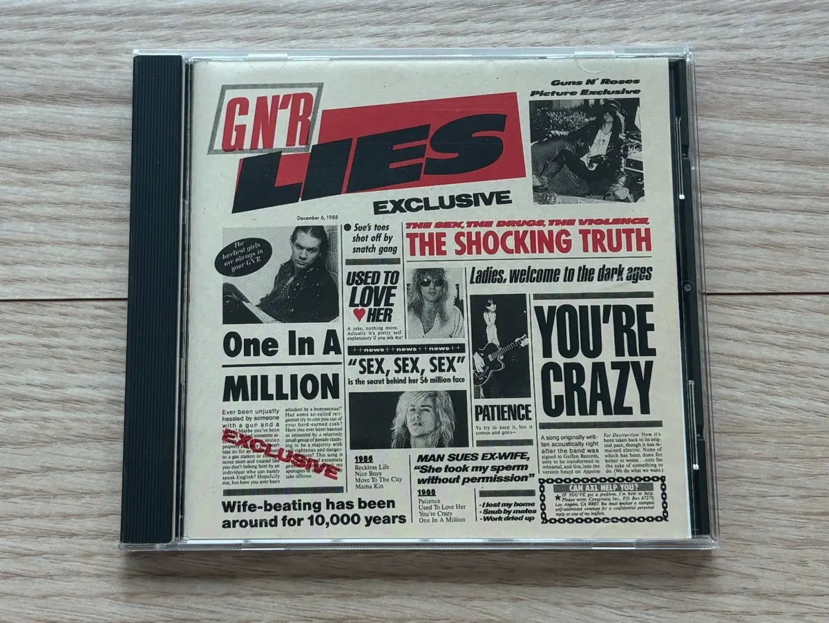 건즈 앤 로지스 G N' R Lies 미국 초판 CD 음반 Guns N' Roses