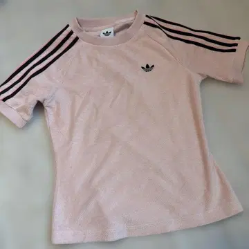 adidas 파일 원단 반팔 T셔츠 핑크